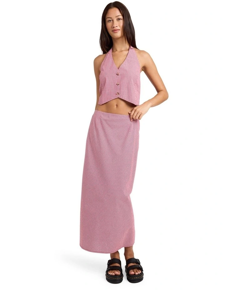 Psychonic Maxi Skirt in Red image 5
