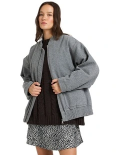 Shes Da Bomb Bomber Jacket Grey