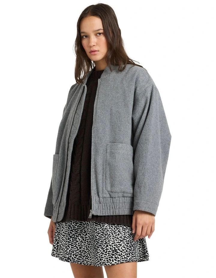 Shes Da Bomb Bomber Jacket Grey image 3