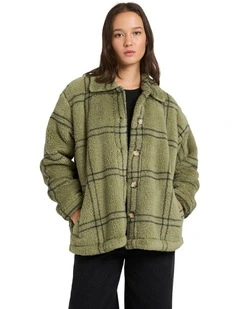 Supa Sonical Shacket in Moss Stone