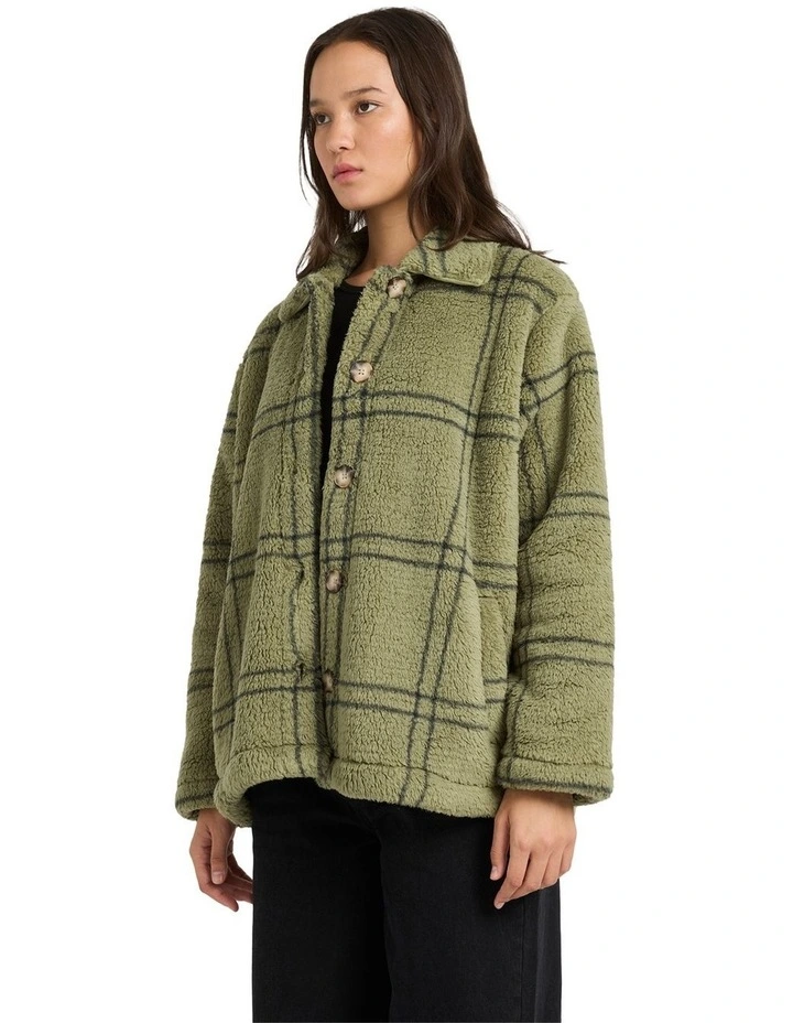 Supa Sonical Shacket in Moss Stone image 3