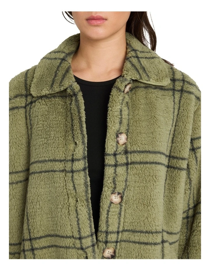 Supa Sonical Shacket in Moss Stone image 4