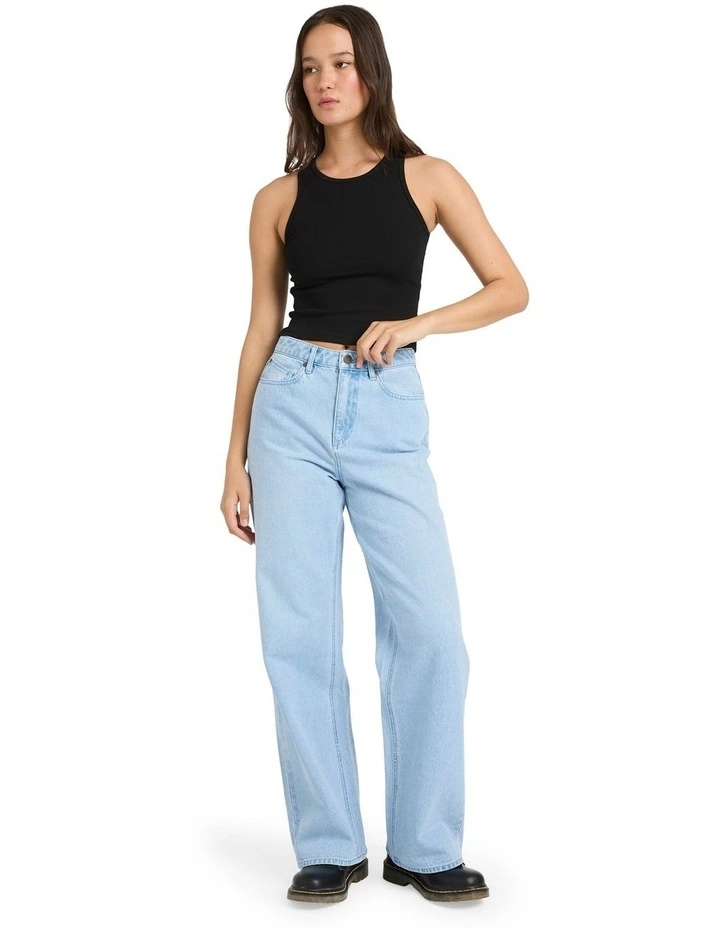 Stoned BF High Rise Denim Jeans Blue Bird image 5