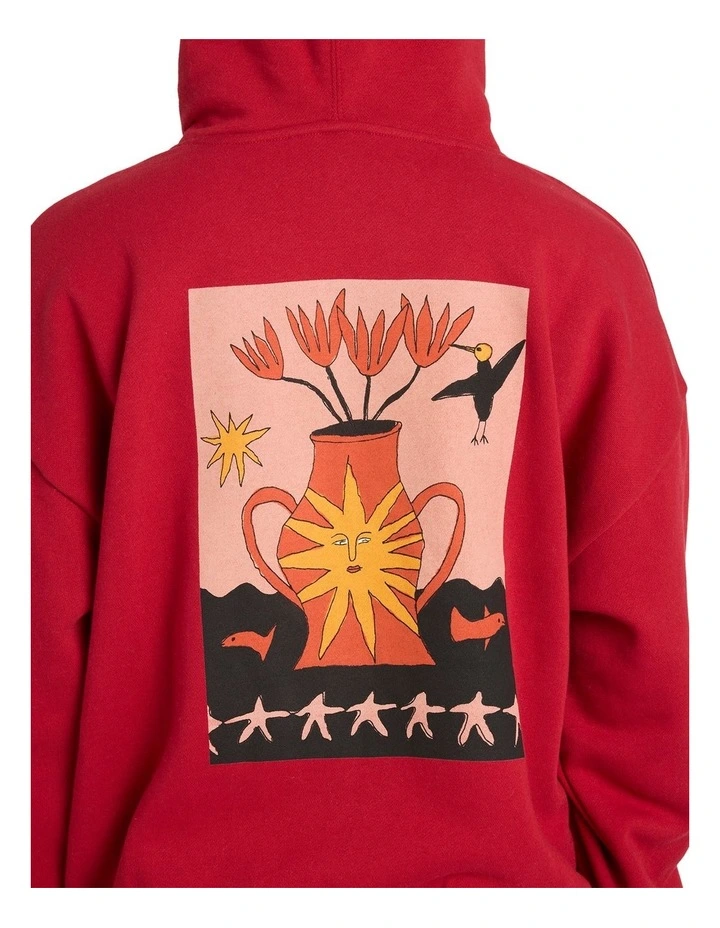 Moove On Pullover Hoodie in Red image 4