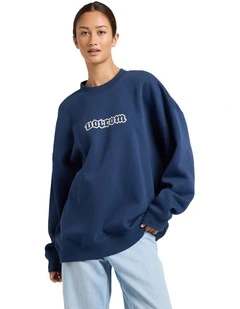 Ex Boyfriends Crew Neck Hoodie in Blue