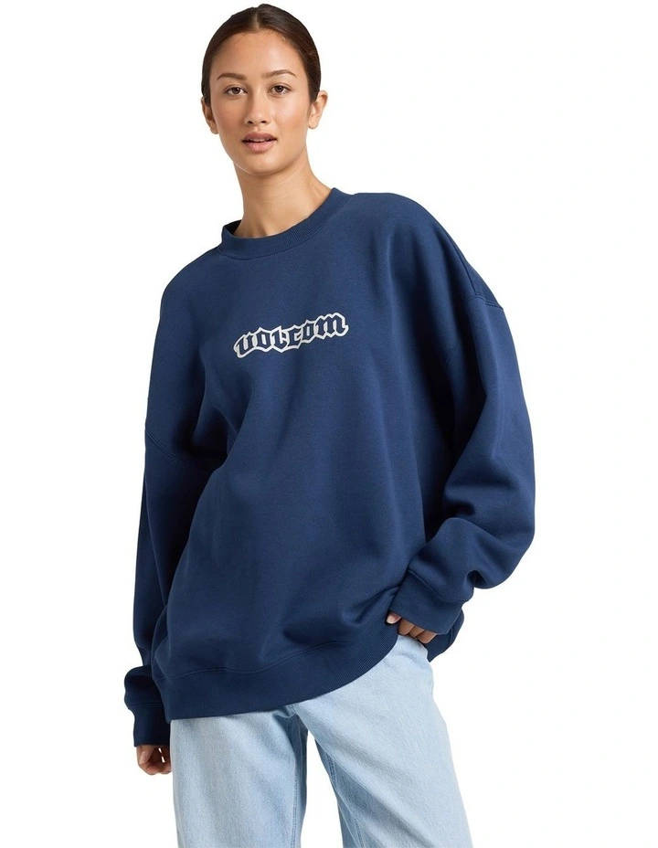 Ex Boyfriends Crew Neck Hoodie in Blue image 1