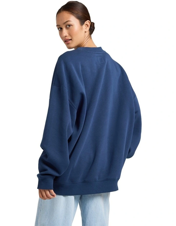 Ex Boyfriends Crew Neck Hoodie in Blue image 2