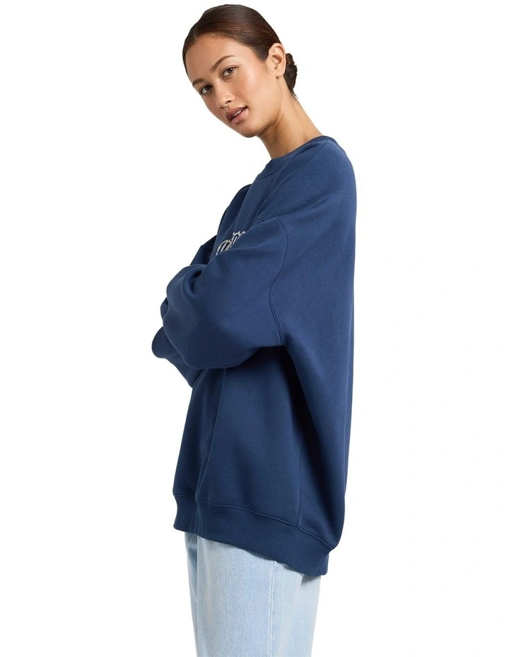 Ex Boyfriends Crew Neck Hoodie in Blue image 3