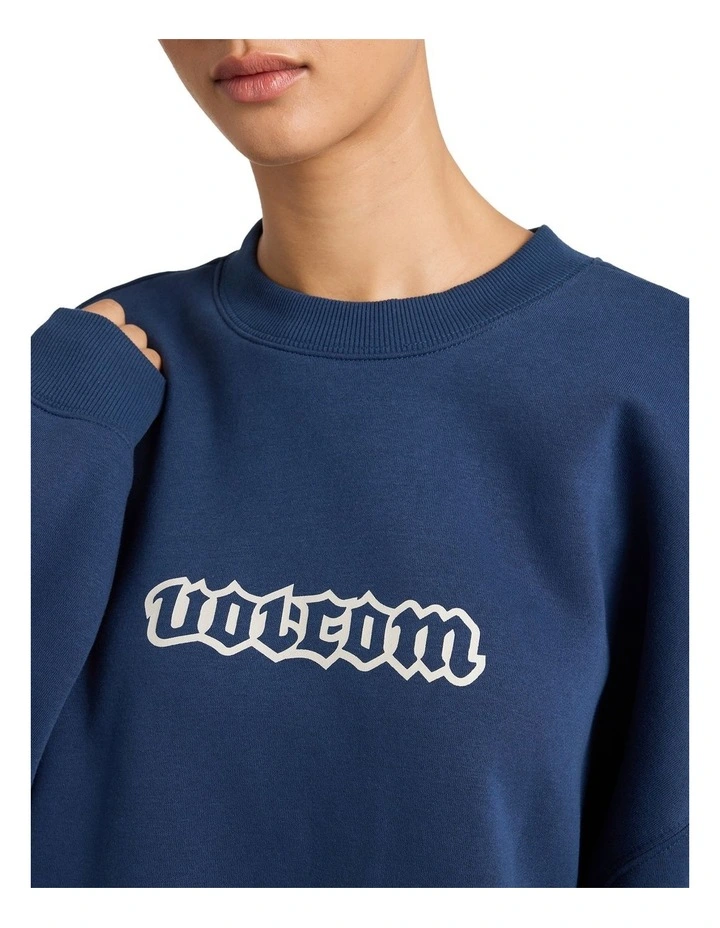 Ex Boyfriends Crew Neck Hoodie in Blue image 4
