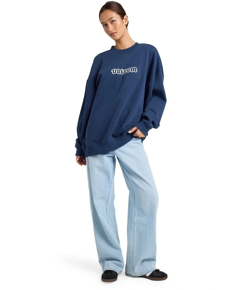 Ex Boyfriends Crew Neck Hoodie in Blue image 5