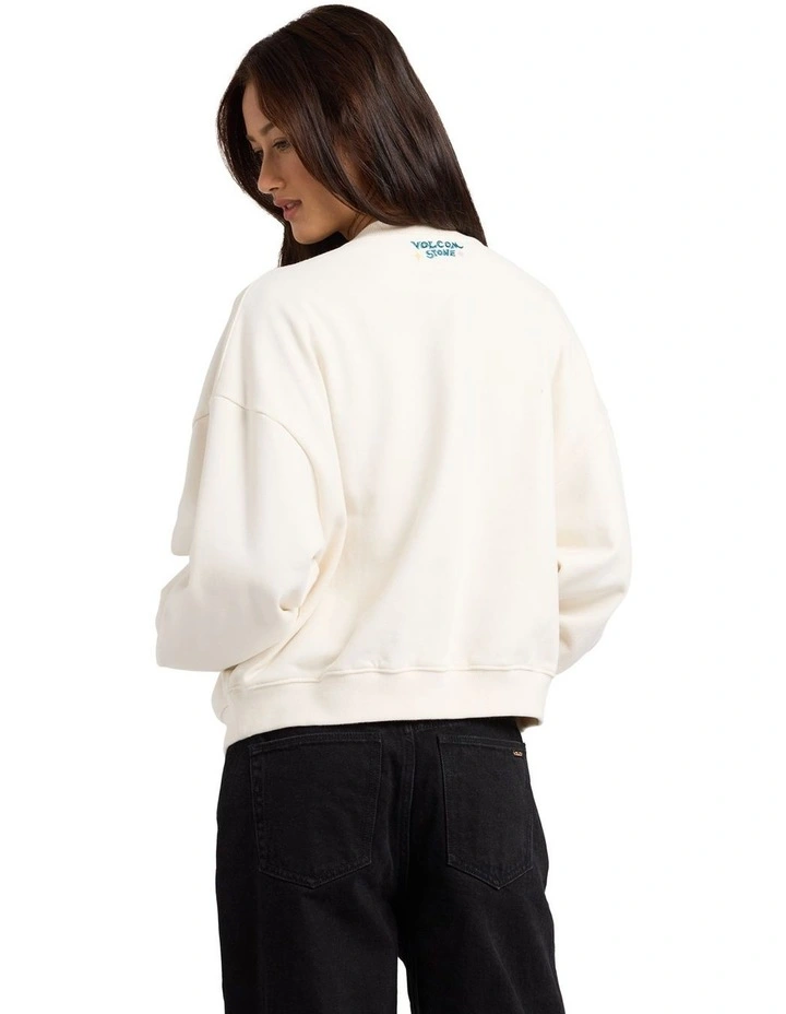 FA Bruno Lucas Crew Neck Hoodie in Off White image 2