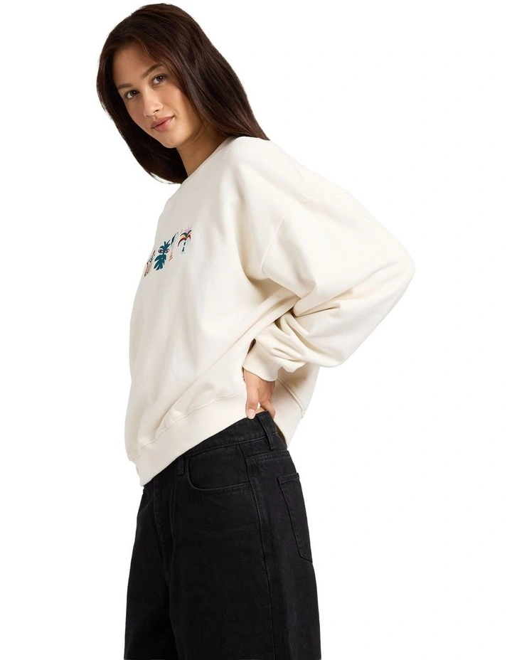 FA Bruno Lucas Crew Neck Hoodie in Off White image 3