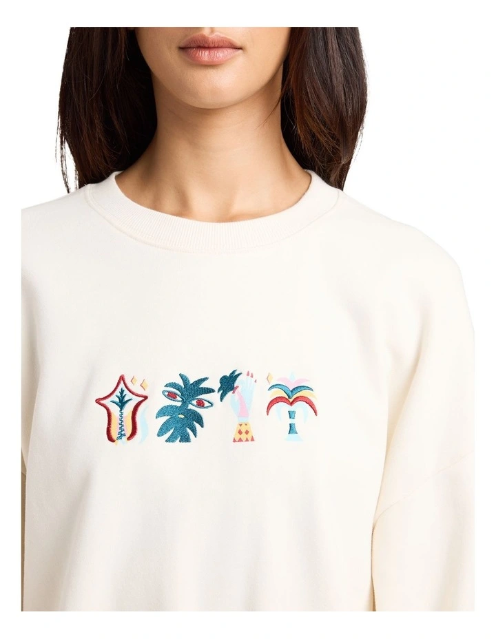 FA Bruno Lucas Crew Neck Hoodie in Off White image 4