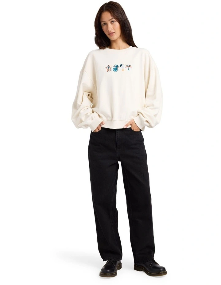 FA Bruno Lucas Crew Neck Hoodie in Off White image 5