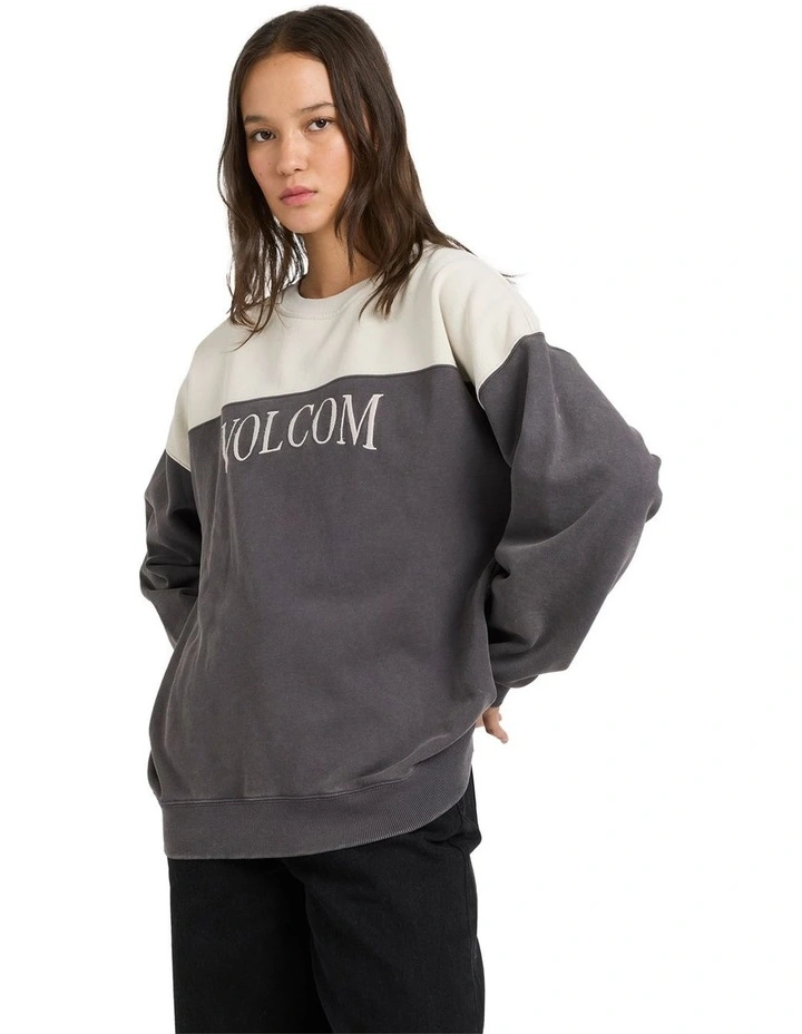 Stone Blocked Crew Neck Vintage Black image 3