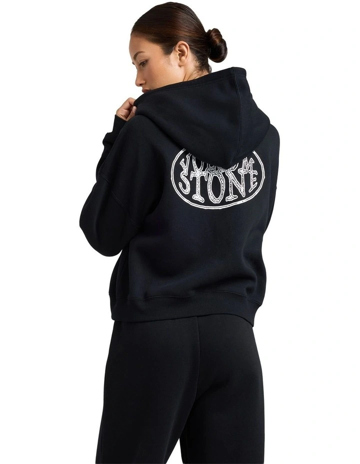 Get Up Zip Up Hoodie in Black image 2