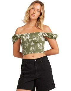Vroom Service Top in Moss Stone