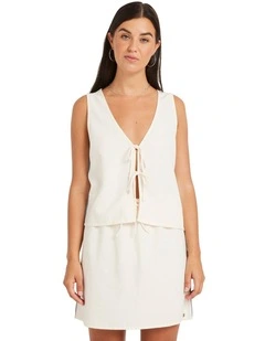 Small Talk Top in Vintage White