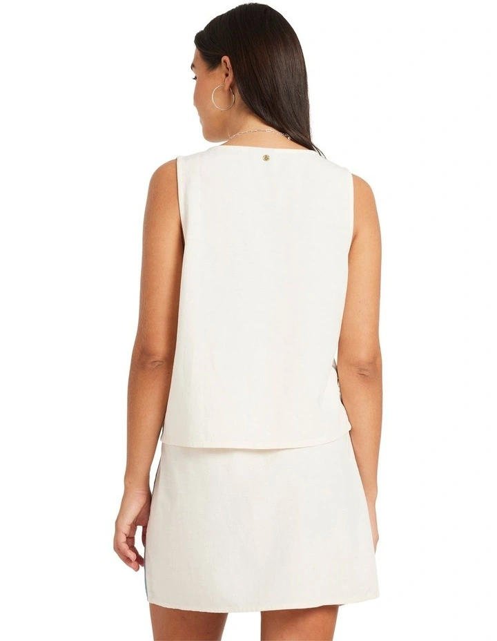 Small Talk Top in Vintage White image 2