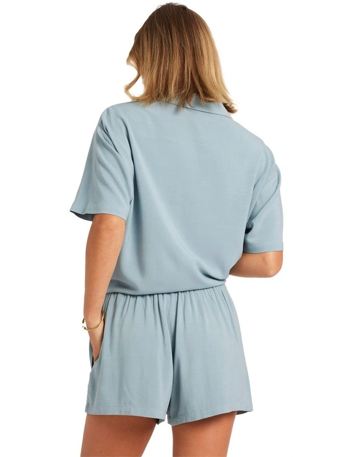 Tropicali Elastic Waist Shorts in Blue Sapphire image 2