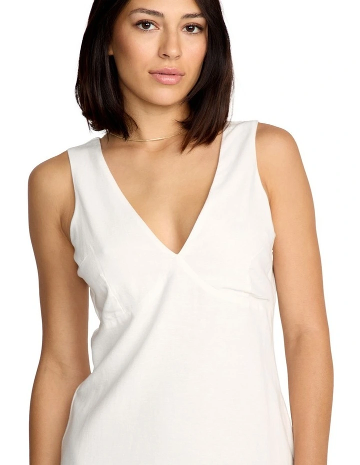 Money Mama Midi Dress in Star White image 4