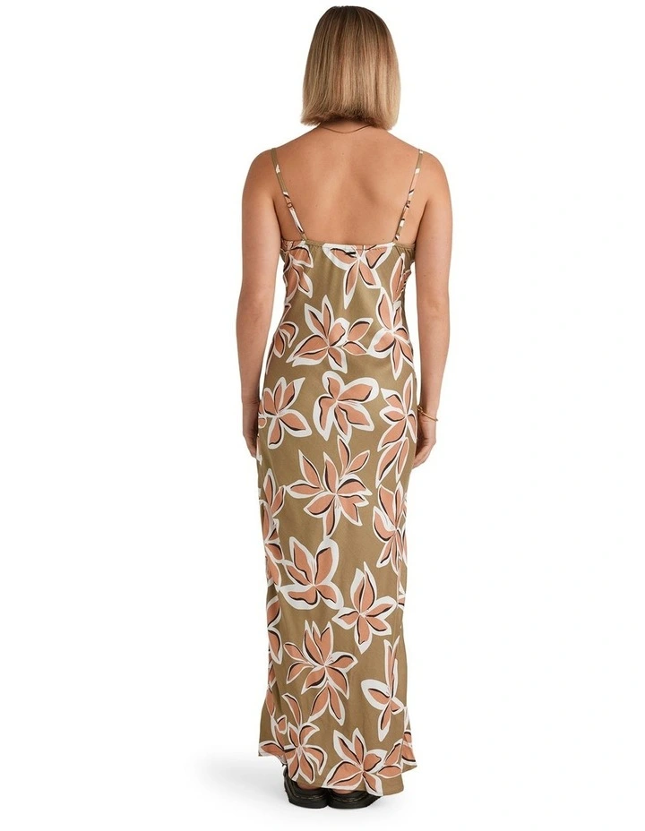 Psychonic Slippy Maxi Dress in Light Army image 2