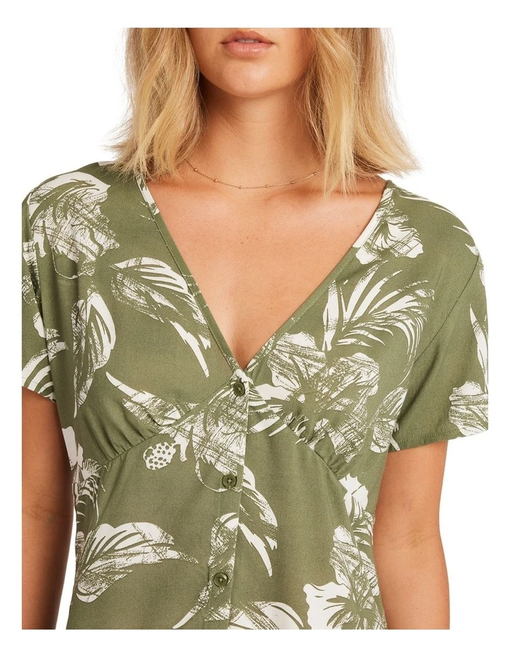 Vroom Service Mini Dress in Moss Stone image 4