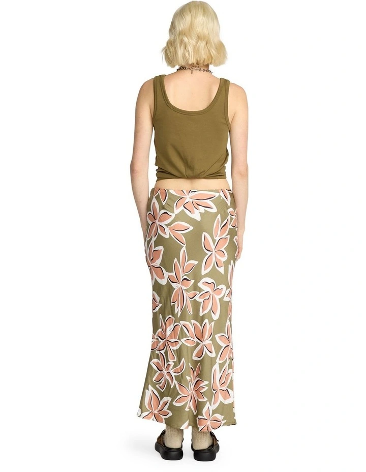 Psychonic Midi Skirt in Light Army image 2