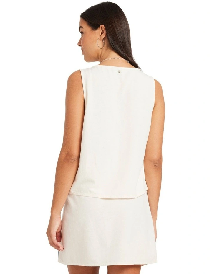 Small Talk Mini Skirt in Vintage White image 2