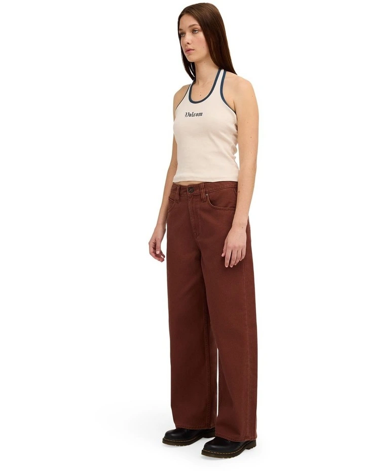 Beeggy Denim Jeans in Tobacco Brown image 3