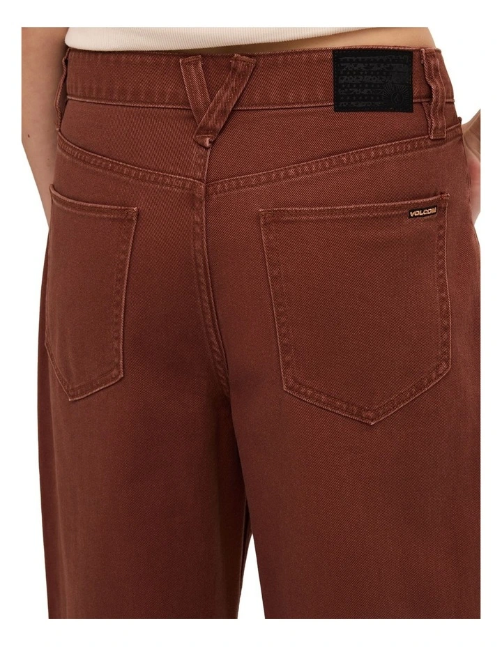 Beeggy Denim Jeans in Tobacco Brown image 4