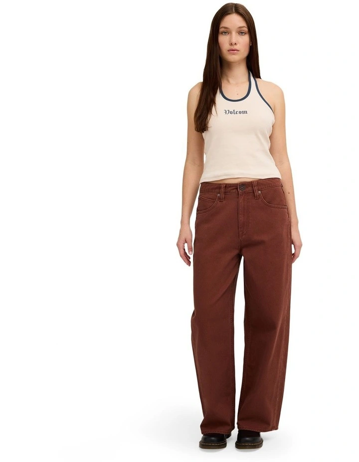 Beeggy Denim Jeans in Tobacco Brown image 5