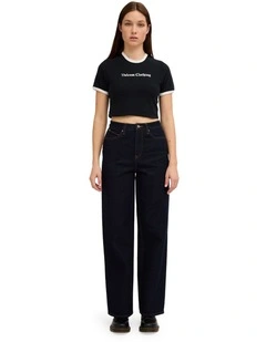 Stoned BF High Rise Denim Jeans in Raw