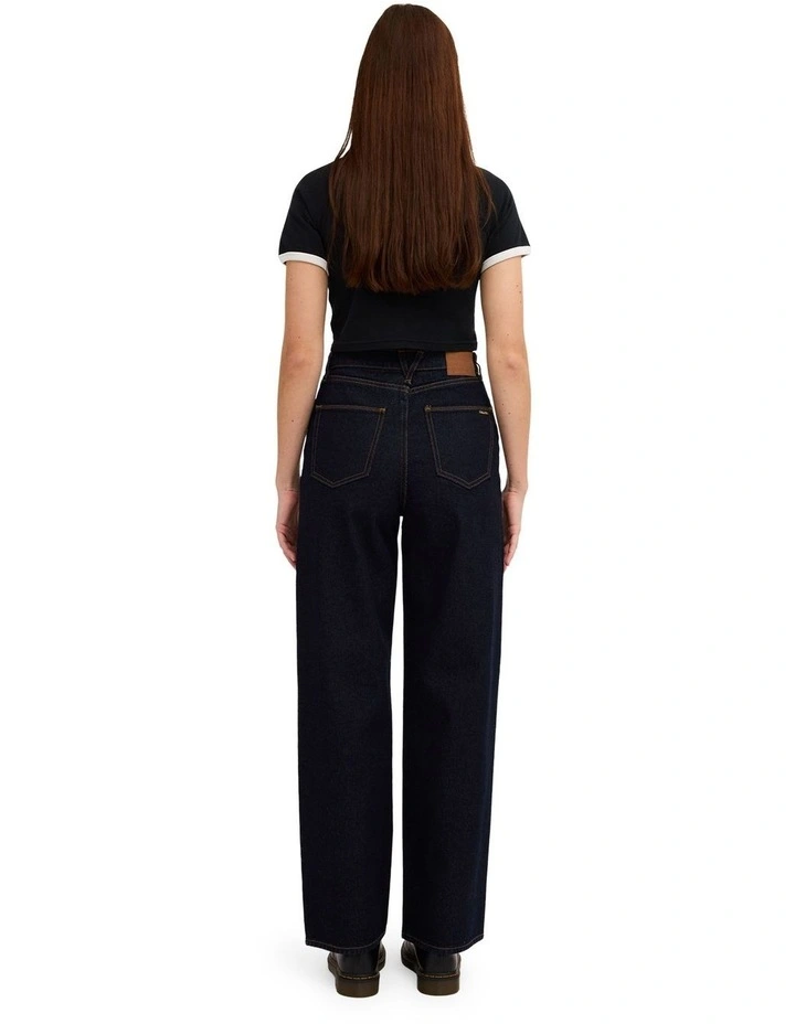 Stoned BF High Rise Denim Jeans in Raw image 2