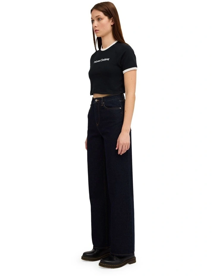 Stoned BF High Rise Denim Jeans in Raw image 3