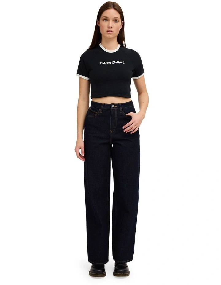Stoned BF High Rise Denim Jeans in Raw image 5