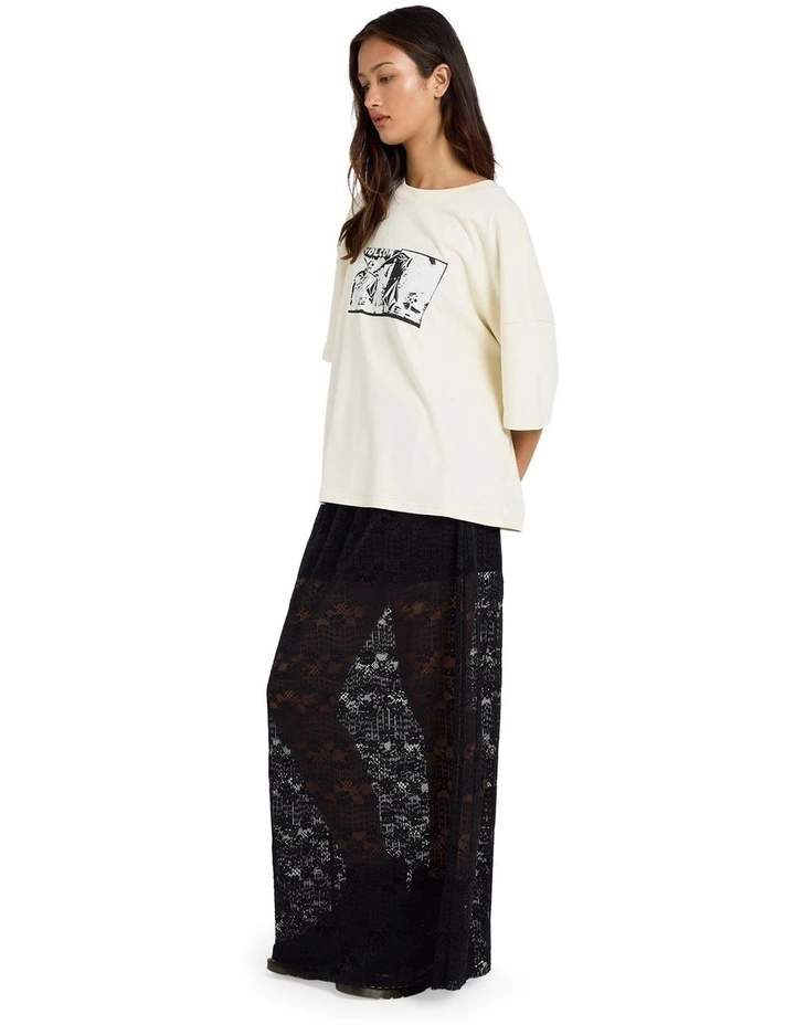 Sheer Joy Maxi Skirt in Black image 3