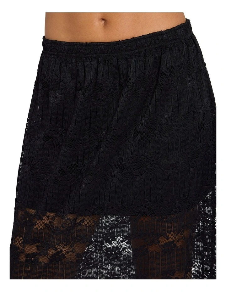 Sheer Joy Maxi Skirt in Black image 4