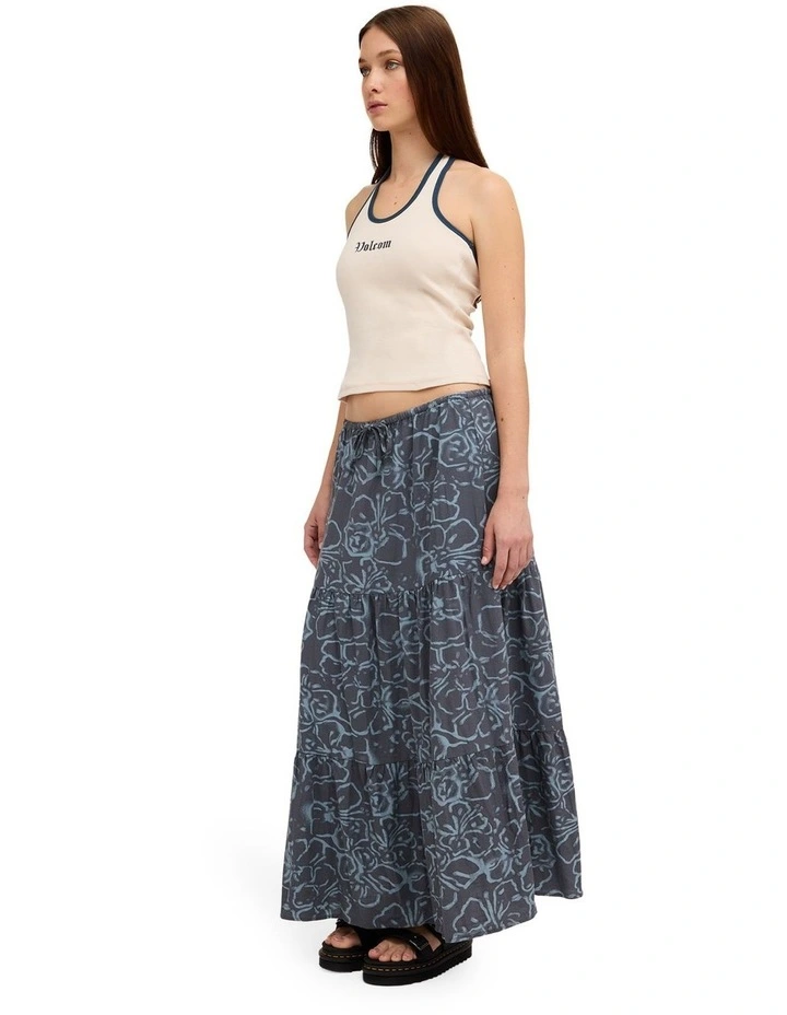 Boa Maxi Skirt in Blue image 3