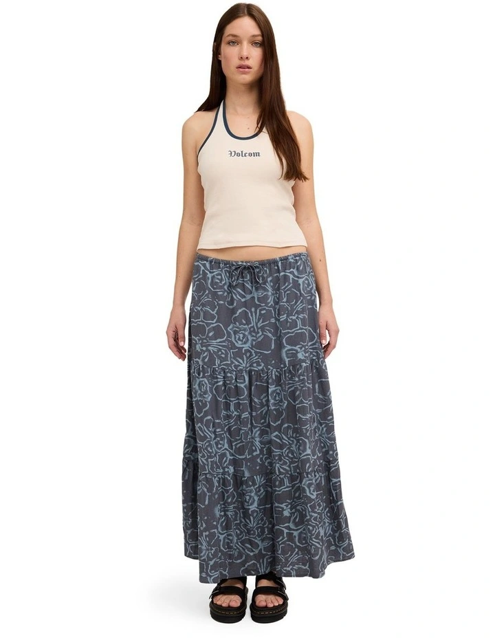 Boa Maxi Skirt in Blue image 5