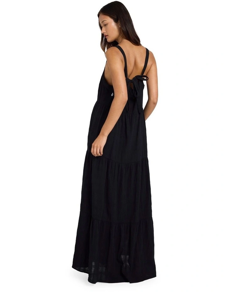 Boa Maxi Dress in Black image 2