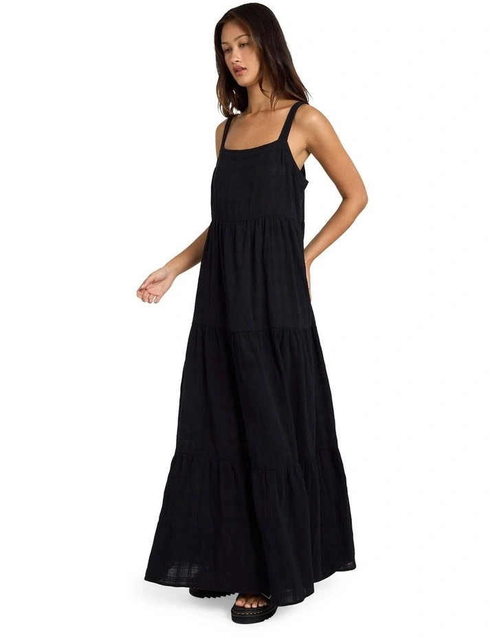 Boa Maxi Dress in Black image 3