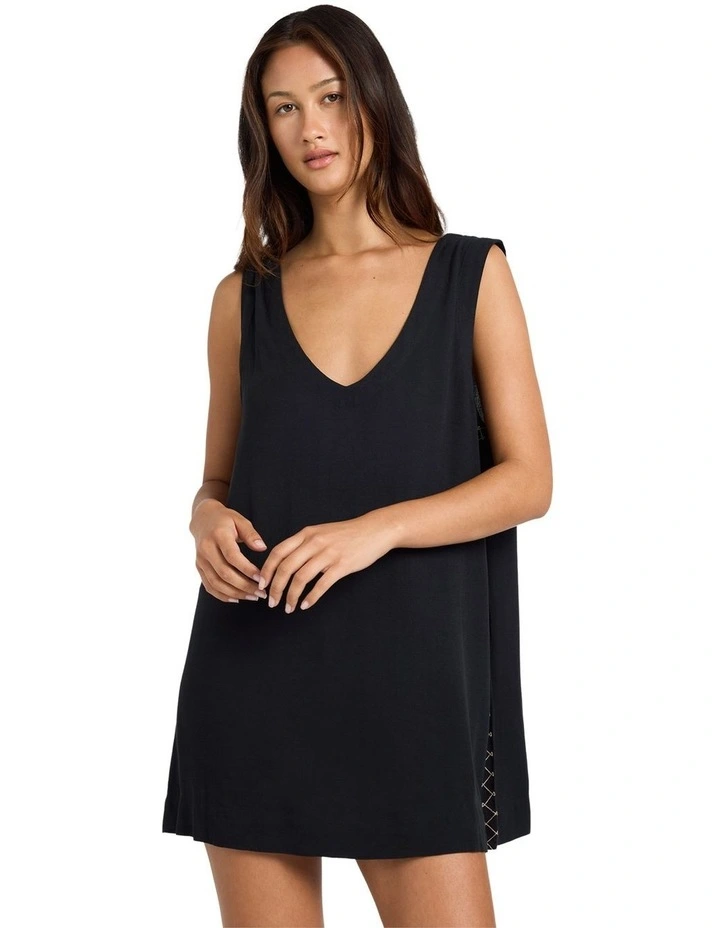 Bloomz Mini Dress in Black image 1