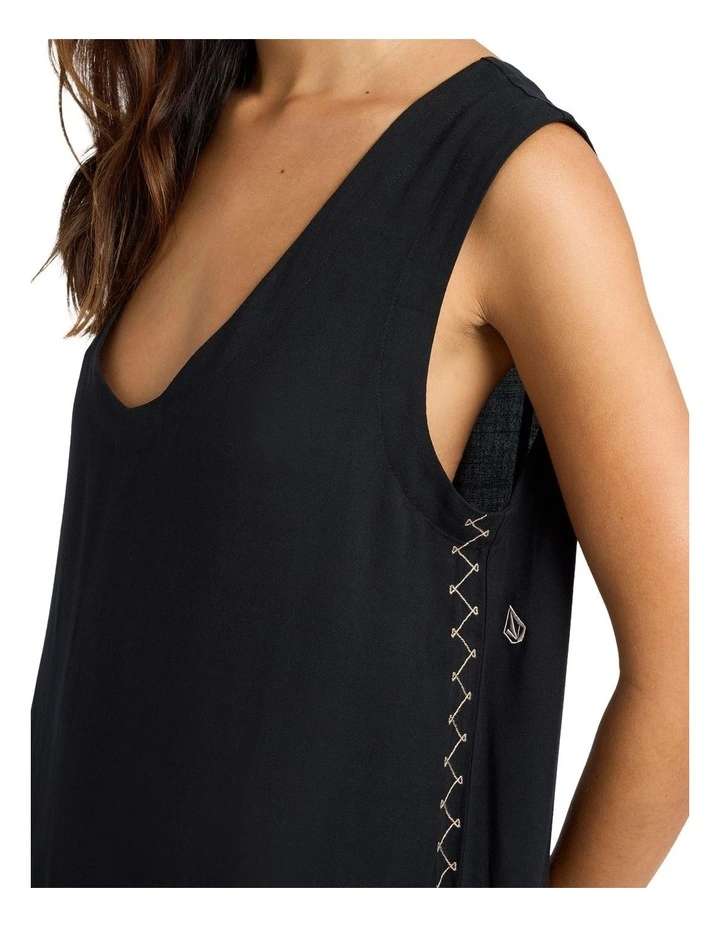 Bloomz Mini Dress in Black image 4