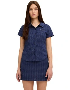 Macey Mini Skirt in Blue