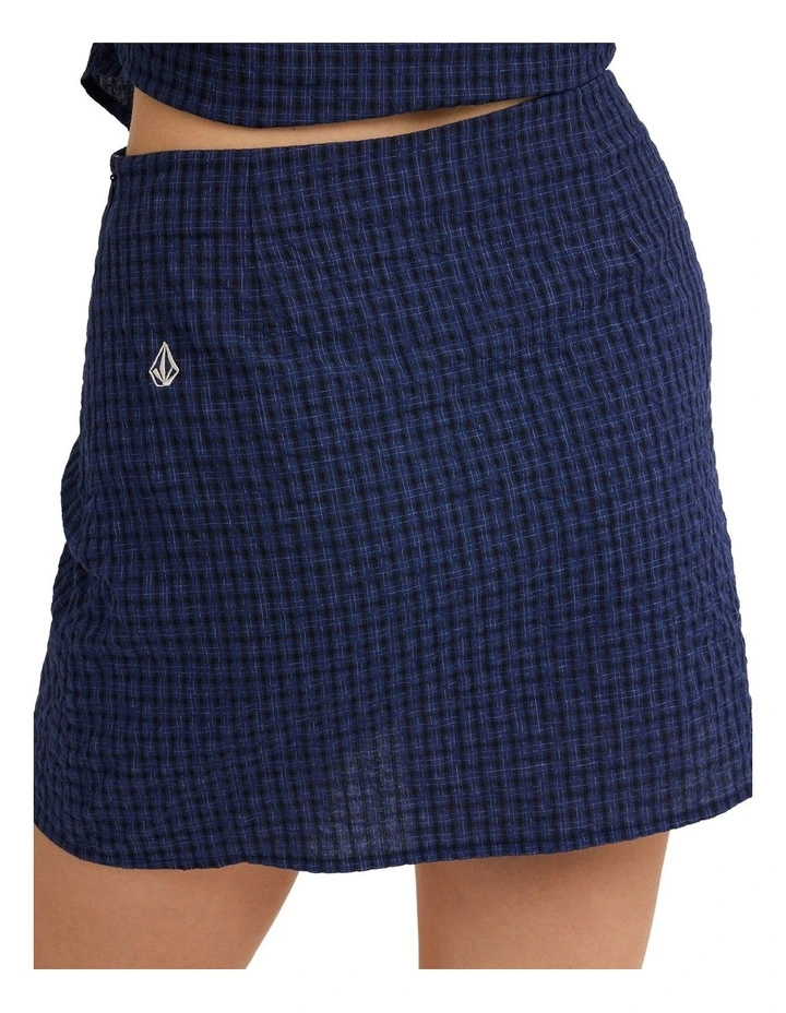 Macey Mini Skirt in Blue image 4