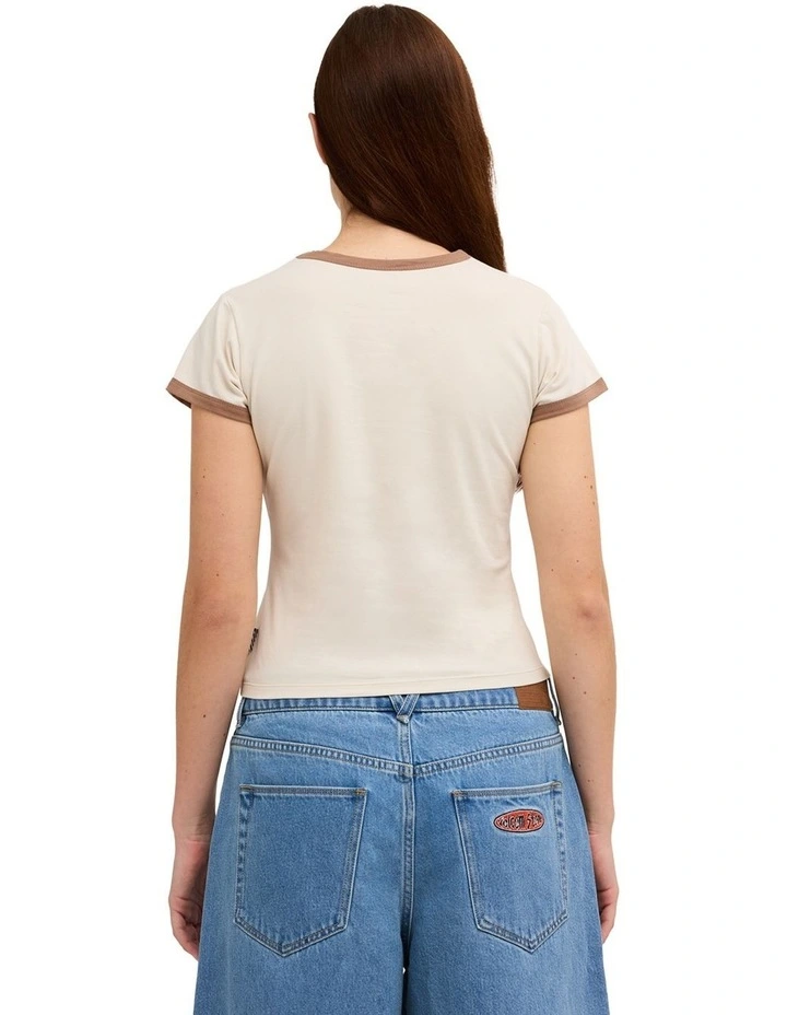 Eyesup  T-Shirt in Dirty White image 2