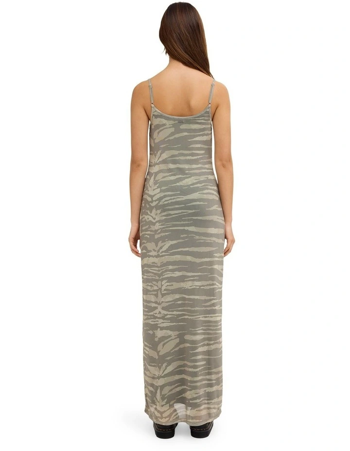 Wicked Lightning Maxi Slip Dress in Pale Khaki image 2