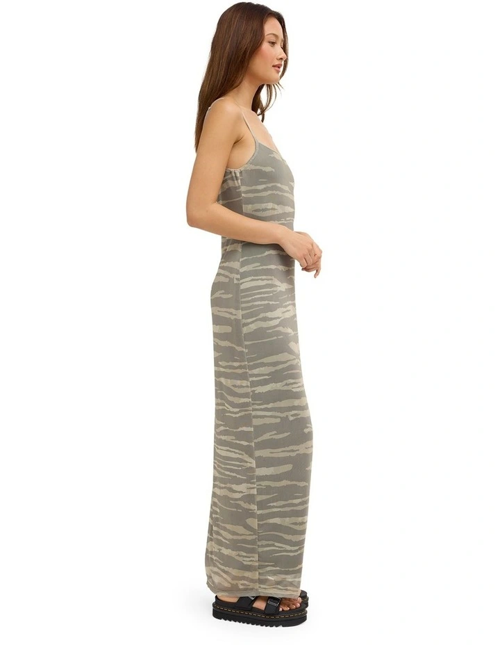 Wicked Lightning Maxi Slip Dress in Pale Khaki image 5