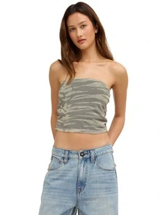 Wicked Tube Top in Pale Khaki